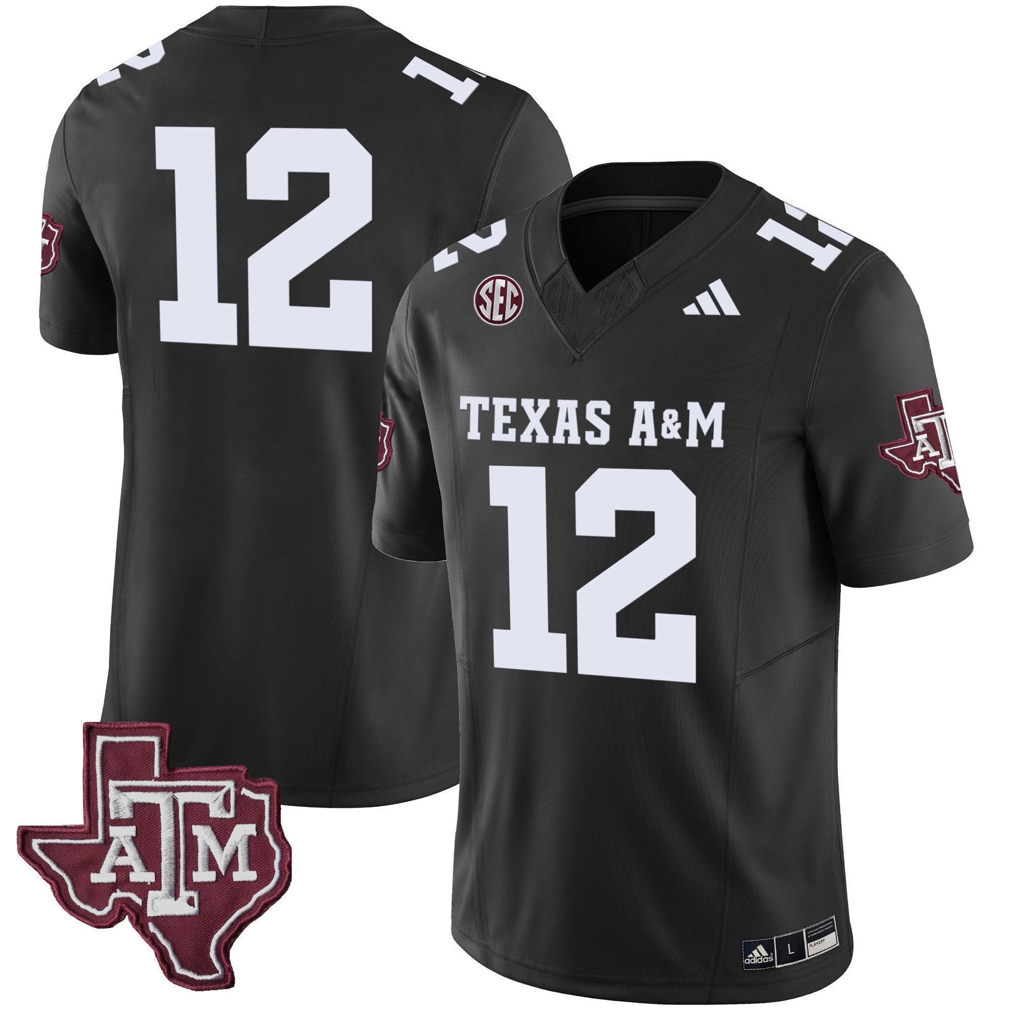 Men Texas A&M Aggies #12 No Name Black 2024 Vapor Limited NCAA Jersey style 1->indianapolis colts->NFL Jersey